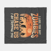 Lustige Zombies Halloween Jagd auf uns Design Fleecedecke (Vorderseite (Horizontal))