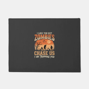 Lustige Zombies Halloween Jagd auf uns Design Fußmatte