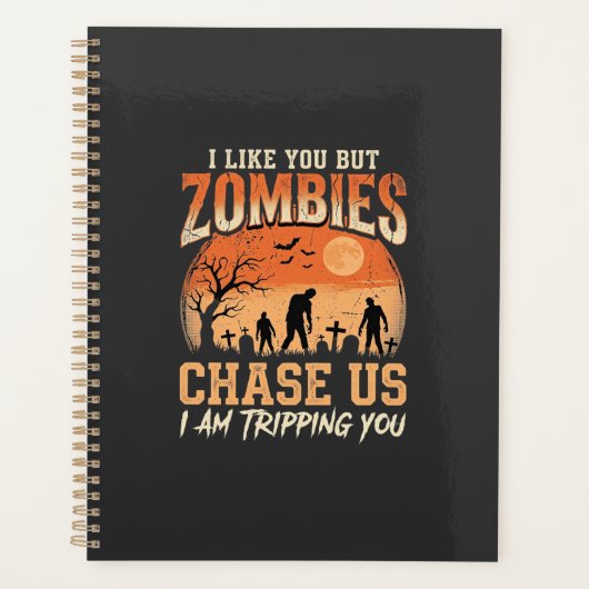 Lustige Zombies Halloween Jagd auf uns Design Planer (Vorderseite)