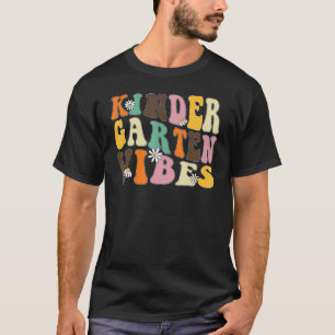 Lustige Zurück zur Schule Kindergarten Vibes Retro T-Shirt