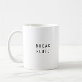 Lustige Zwei-Ton-Kaffeetasse 'Bremsflüssigkeit' Kaffeetasse (Links)