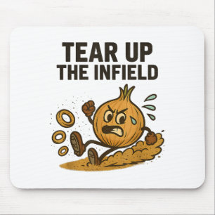 Lustige Zwiebelringe Baseball Base Infield Handsch Mousepad
