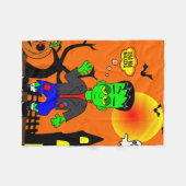 Lustigen Frankensteins Monster-Bild Fleecedecke (Vorderseite (Horizontal))
