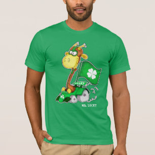 Lustigen Giraffen-St Patrick TagesT - Shirts