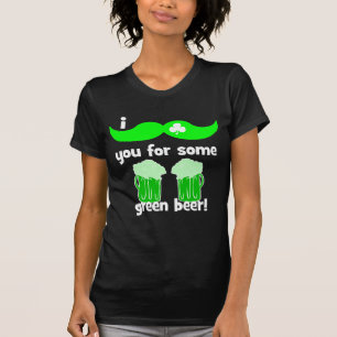 lustigen Schnurrbart St Patrick Tag T-Shirt