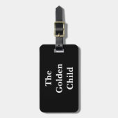 Lustigen Sprüche Schwarzer Gepäckträger Gepäckanhänger (Vorderseite vertikal)