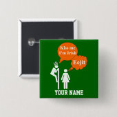 Lustigen St Patrick Button (Vorne & Hinten)