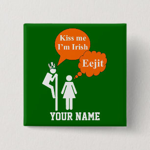 Lustigen St Patrick Button