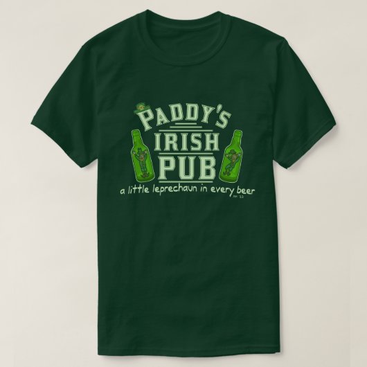 Lustigen St Patrick Kobold-Iren-Kneipe T-Shirt (Design vorne)