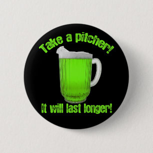 Lustigen St Patrick Tagesgrün-Bier Button