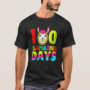 Lustiger 100 Llamazing Tage Llama Lehrer 100. Tag T-Shirt