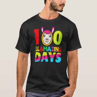 Lustiger 100 Llamazing Tage Llama Lehrer 100. Tag T-Shirt