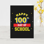 Lustiger 100. Schultag für Lehrer oder Schüler _ Karte (Gelbe Blume)