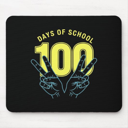Lustiger 100. Schultag für Lehrer oder Schüler _ Mousepad (Vorne)
