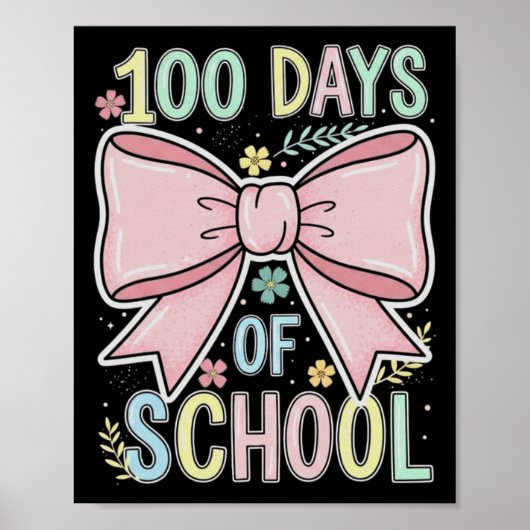 Lustiger 100. Schultag für Lehrer oder Schüler _ Poster (Vorne)