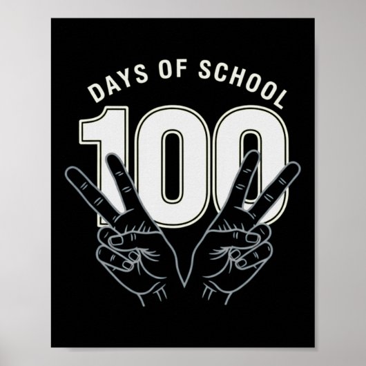 Lustiger 100. Schultag für Lehrer oder Schüler _ Poster (Vorne)
