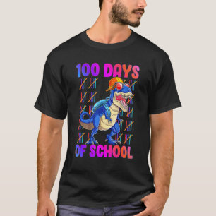 Lustiger 100. Tag 100 Tage Schule Rex Lehrer Junge T-Shirt