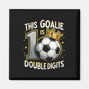 Lustiger 10. Geburtstag Fußball Torwart für Jungen Magnet