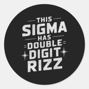 Lustiger 10. Geburtstag Rizz Sigma Hirn Fäulnis Bo Runder Aufkleber
