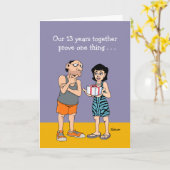 Lustiger 13. Hochzeitstag Karte (Gelbe Blume)