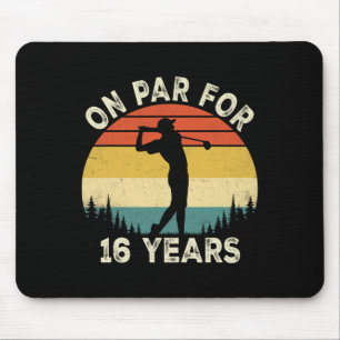 Lustiger 16. Geburtstag Golf Golfer 16 Jahre alte Mousepad