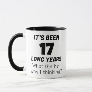 Lustiger 17. Hochzeitstag Kaffeebecher Sarkastisch Tasse