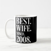 Lustiger 18. Hochzeitstag 2008 Ehefrau Kaffeetasse (Links)