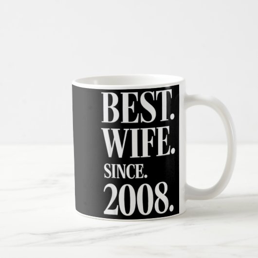 Lustiger 18. Hochzeitstag 2008 Ehefrau Kaffeetasse (Rechts)