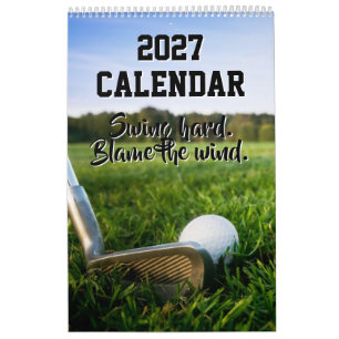 Lustiger 2027-Kalender Golf-Zitate Golfer-Vater-Tr Kalender