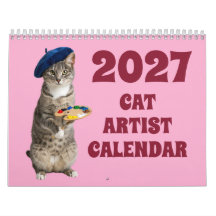 Lustiger 2027 Katzenkünstlerkalender