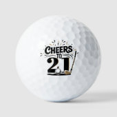 Lustiger 21. Geburtstag Golfball (Vorderseite)