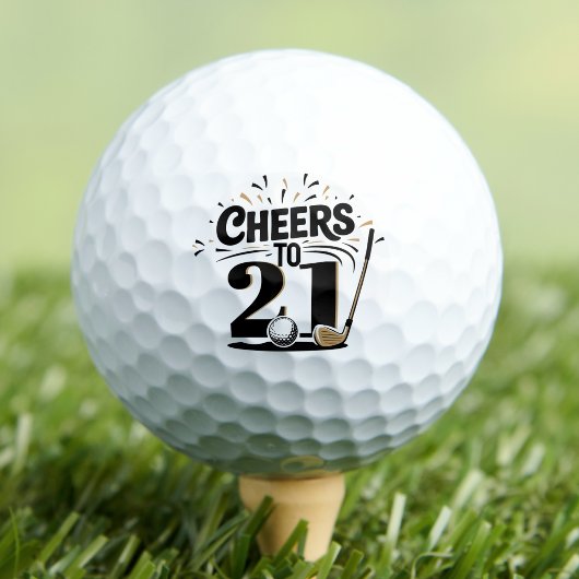 Lustiger 21. Geburtstag Golfball