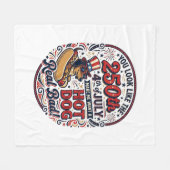 Lustiger 250. 4. Juli Hot Dog Dachshund Fleecedecke (Vorderseite (Horizontal))