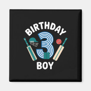 Lustiger 3. Geburtstag Cricket Jungen Kinder 3 Jah Magnet