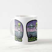 Lustiger 3I/Atlas-Komet Kaffeetasse (Vorderseite Links)