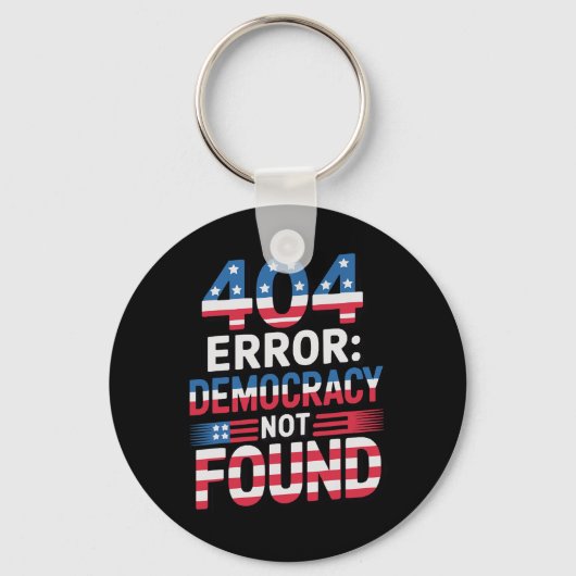 Lustiger 404-Fehler IT-Technologie US Liberaler De Schlüsselanhänger (Vorderseite)