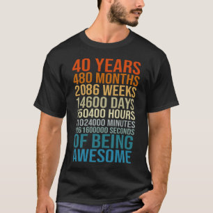Lustiger 40. Geburtstag 40 Alter Meter 40 Jahre al T-Shirt