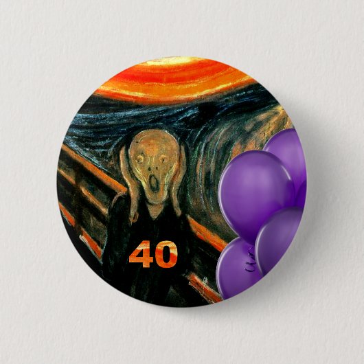 Lustiger 40. Geburtstag Button (Vorderseite)