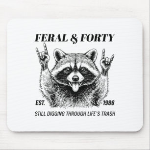 Lustiger 40. Geburtstag Est 1986 Wild & Vierzig Ra Mousepad
