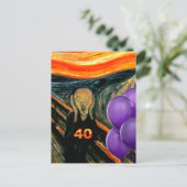 Lustiger 40. Geburtstag Postkarte (Stehend Vorderseite)