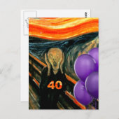 Lustiger 40. Geburtstag Postkarte (Vorne/Hinten)