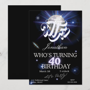 Lustiger 40. Geburtstag WTF Wer wird 40 Sarkastisc Einladung