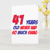 lustiger 41-jähriger Geburtstag Karte (Gelbe Blume)