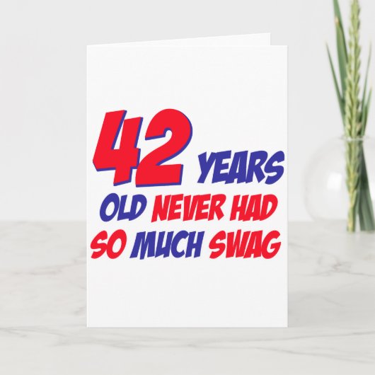 lustiger 42-jähriger Geburtstag Karte (Vorderseite)