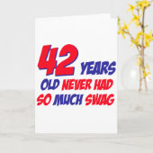 lustiger 42-jähriger Geburtstag Karte (Gelbe Blume)
