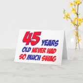 lustiger 45-jähriger Geburtstag Karte (Gelbe Blume)