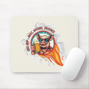 Lustiger 4. Juli  BBQ-Schwein-Bierkrug   Grillmeis Mousepad