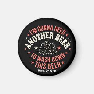 Lustiger 4. Juli Bier-Shirt Retro Ein weiteres Bie Magnet