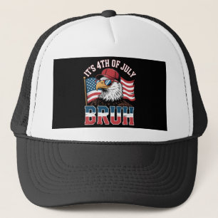 Lustiger 4. Juli Bruh Patriotischer Adler Truckerkappe