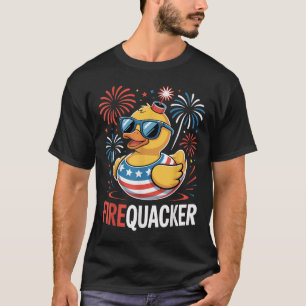 Lustiger 4. Juli Feuerwerk Ente Fourth Of July T-Shirt